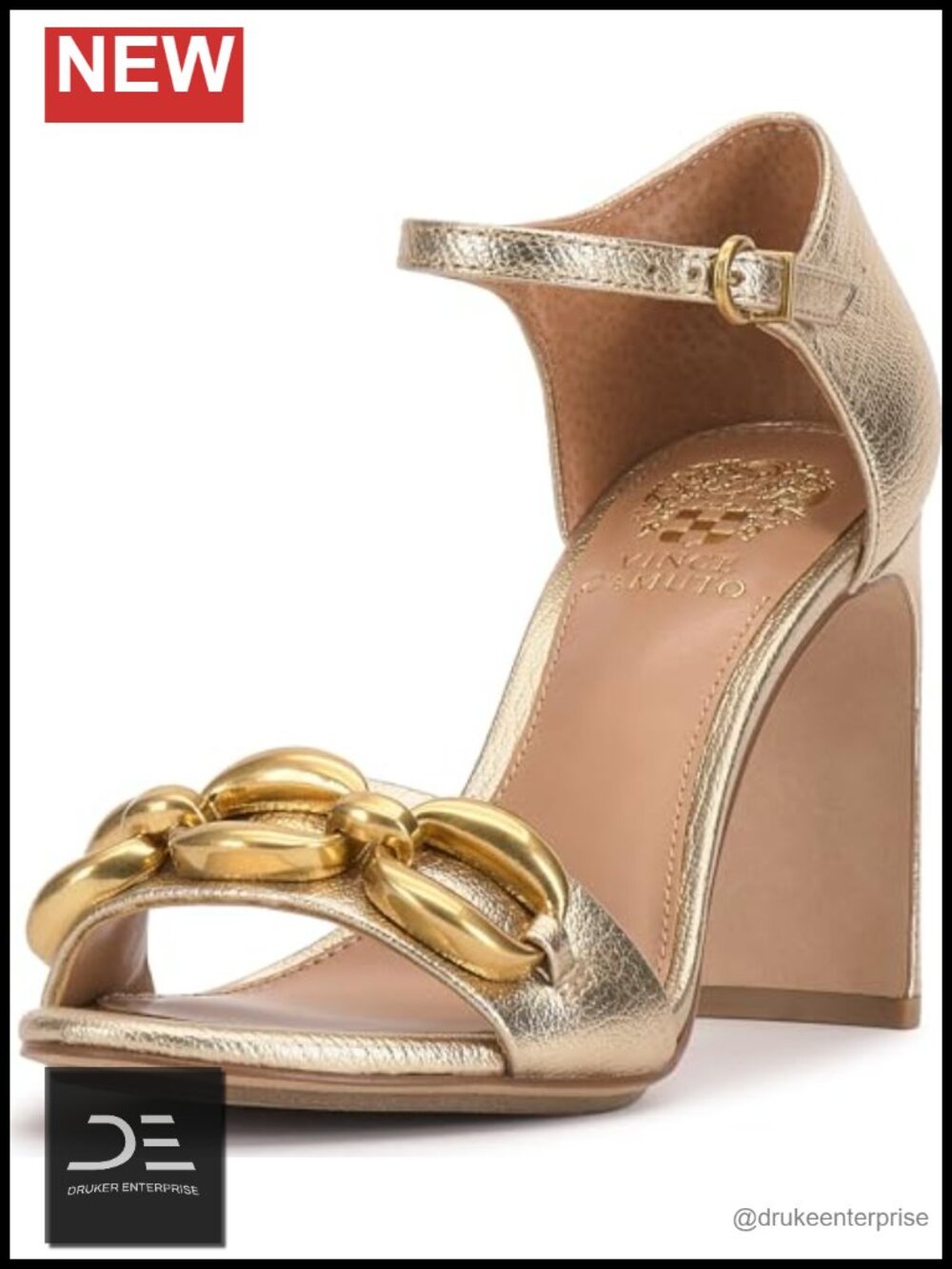 Vince Camuto Aurelia Leather Block Heel Sandals
